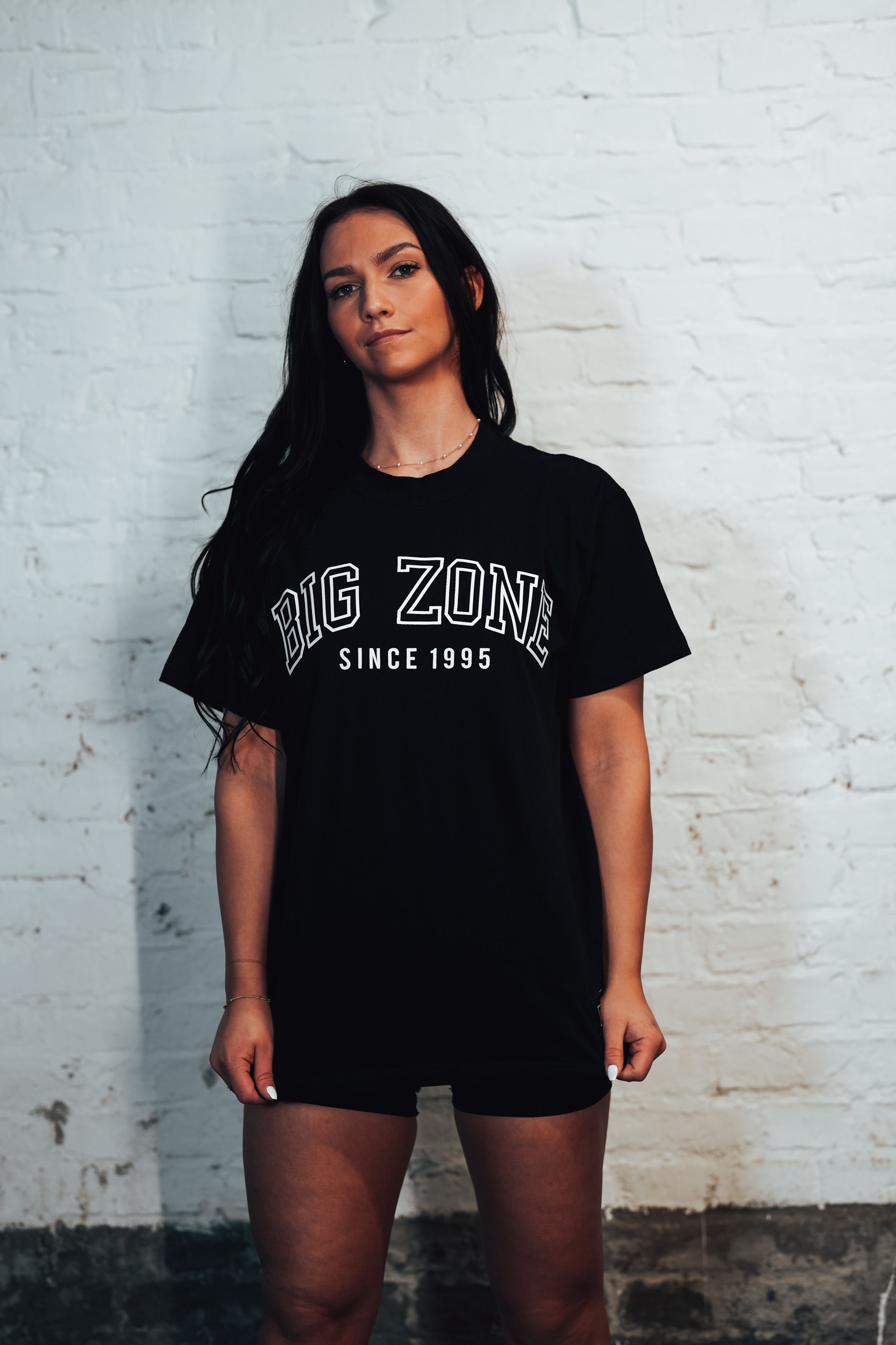 Big Zone College Oversized T-Shirt Schwarz